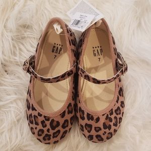 NWT Gap kids leopard Mary Jane's